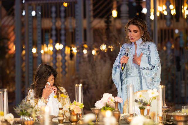 <p>Â© Royal Hashemite Court</p> Rajwa Alseif and Queen Rania
