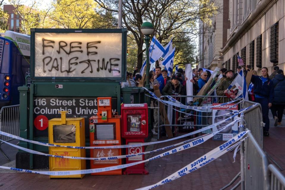 Anti-Israel protesters have taken to vandalism to spread their message in the five boroughs in recent months. Getty Images
