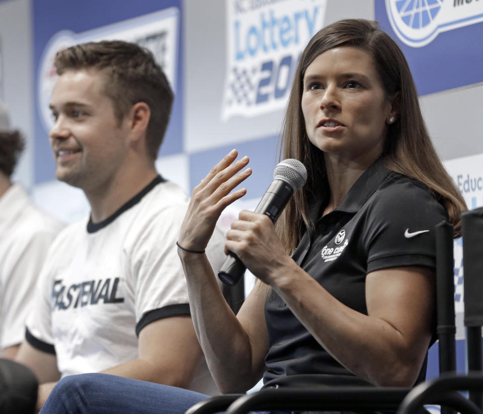 Danica Patrick and Ricky Stenhouse Jr. had been dating since 2012. (AP Photo/Chuck Burton)