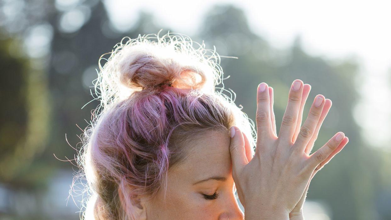 Woman meditating