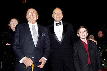 Ahmet Ertegun , Kevin Spacey and William Ullrich at the NY premiere of Lions Gate's Beyond the Sea