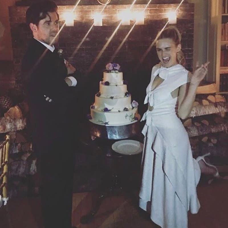 <p>Nathalie in a custom Proenza Schouler dress, with husband Daniel Pappas, at their reception</p> <h4>@natnatlove</h4> <p> <strong>Related Articles</strong> <ul> <li><a rel="nofollow noopener" href="http://thezoereport.com/fashion/style-tips/box-of-style-ways-to-wear-cape-trend/?utm_source=yahoo&utm_medium=syndication" target="_blank" data-ylk="slk:The Key Styling Piece Your Wardrobe Needs;elm:context_link;itc:0;sec:content-canvas" class="link ">The Key Styling Piece Your Wardrobe Needs</a></li><li><a rel="nofollow noopener" href="http://thezoereport.com/fashion/celebrity-style/emily-ratajkowski-the-kooples-bag/?utm_source=yahoo&utm_medium=syndication" target="_blank" data-ylk="slk:Emily Ratajkowski Just Designed The Bag Of Our Dreams;elm:context_link;itc:0;sec:content-canvas" class="link ">Emily Ratajkowski Just Designed The Bag Of Our Dreams</a></li><li><a rel="nofollow noopener" href="http://thezoereport.com/beauty/celebrity-beauty/karlie-kloss-platinum-hair/?utm_source=yahoo&utm_medium=syndication" target="_blank" data-ylk="slk:Karlie Kloss Is Almost Unrecognizable With This Major Hair Change;elm:context_link;itc:0;sec:content-canvas" class="link ">Karlie Kloss Is Almost Unrecognizable With This Major Hair Change</a></li> </ul> </p>