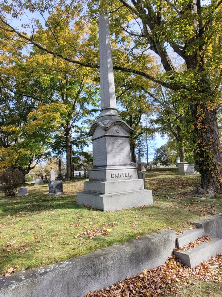 Reed & Barton: The other half of the famous duo is buried nearby. Charles E. Barton (1812-1867); Amanda, his wife (1810-1899).