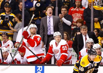 Babcock led the Wings to back-to-back appearances in the Cup final, winning in '08 and losing in '09. (Getty)
