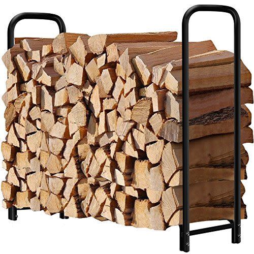 1) Amagabeli 4-Foot Outdoor Firewood Rack