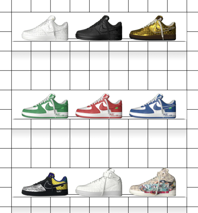 Virgil Abloh's Louis Vuitton X Nike Air Force 1 Collection Drops July 19