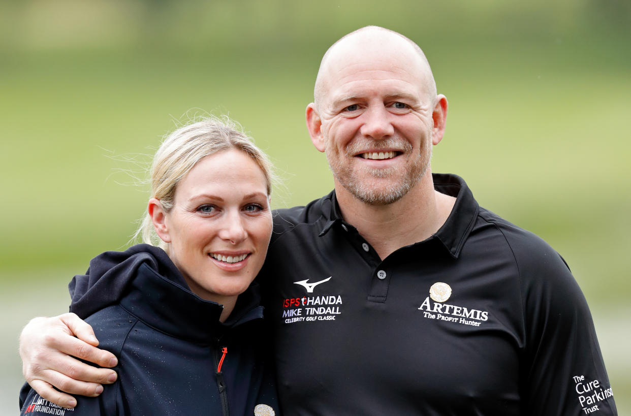 SUTTON COLDFIELD, UNITED KINGDOM - MAY 17: (EMBARGOED FOR PUBLICATION IN UK NEWSPAPERS UNTIL 24 HOURS AFTER CREATE DATE AND TIME) Zara Tindall and Mike Tindall attend the ISPS Handa Mike Tindall Celebrity Golf Classic at The Belfry on May 17, 2019 in Sutton Coldfield, England. (Photo by Max Mumby/Indigo/Getty Images)