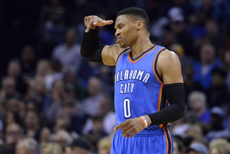 Russell Westbrook styles and profiles. (AP)
