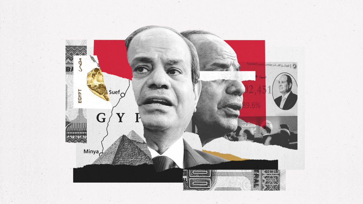  Photo composite of Egyptian president Sisi. 