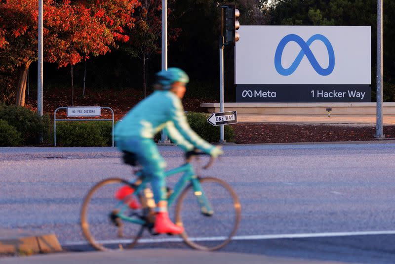 FILE PHOTO: Headquarters of Facebook parent company Meta Platforms Inc in Mountain View