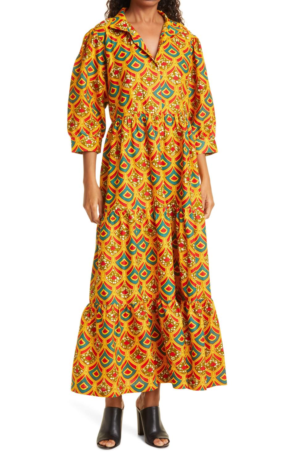 3) The Oula Company Crown Print Dress