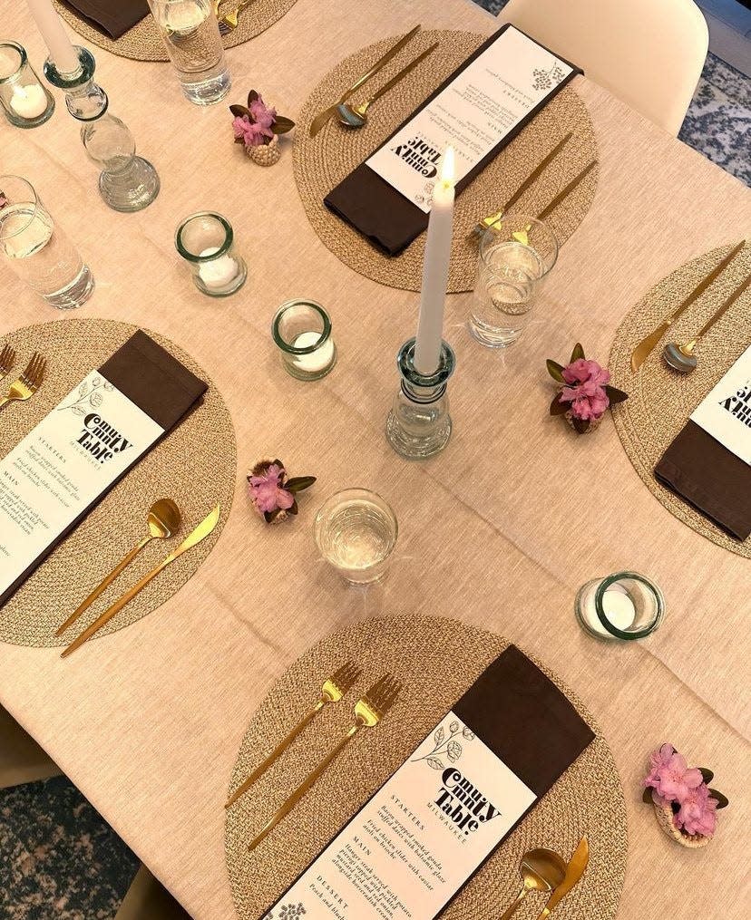 Each place setting at The Community Table includes a printed menu, which guests can take home at the end of the night.