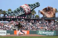 Pittsburgh Pirates pitcher Yohan Ramirez throws to a San Francisco Giants batter during the ninth inning of a baseball game in San Francisco, Wednesday, May 31, 2023. Pittsburgh won 9-4. (AP Photo/Tony Avelar)