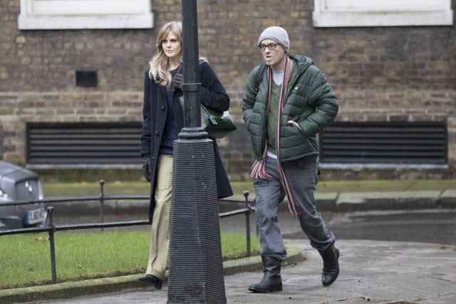 Dominic Cummings arrives in Downing Street on Monday