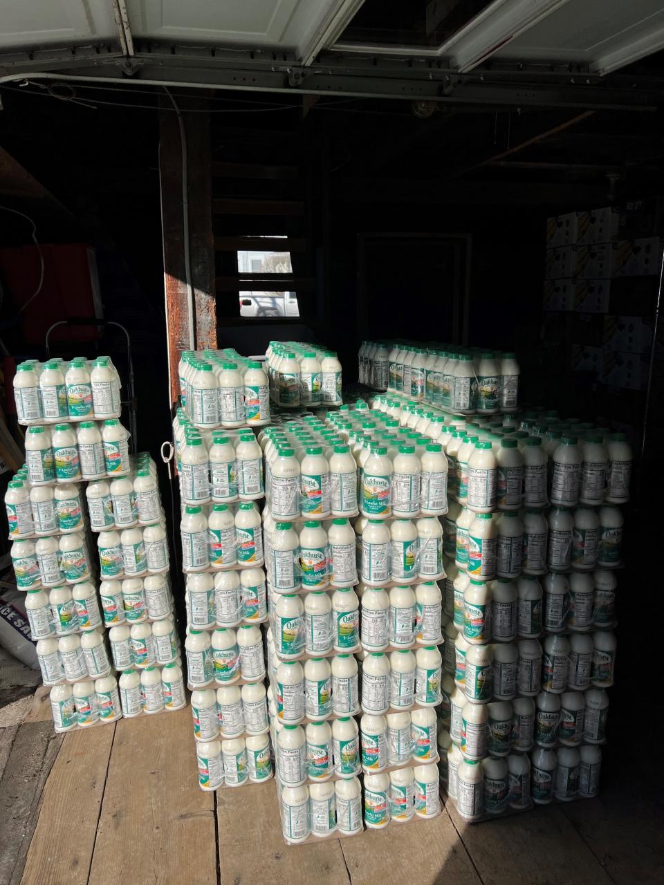 New England Dairy, local dairy farmers and Oakhurst Dairy donated 200 gallons of milk to Gather of Portsmouth to distribute to families in need.