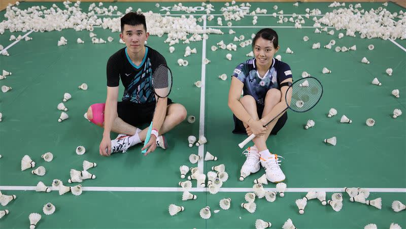台灣奧運羽球混雙搭檔葉宏蔚、李佳馨。（圖／國訓中心提供）