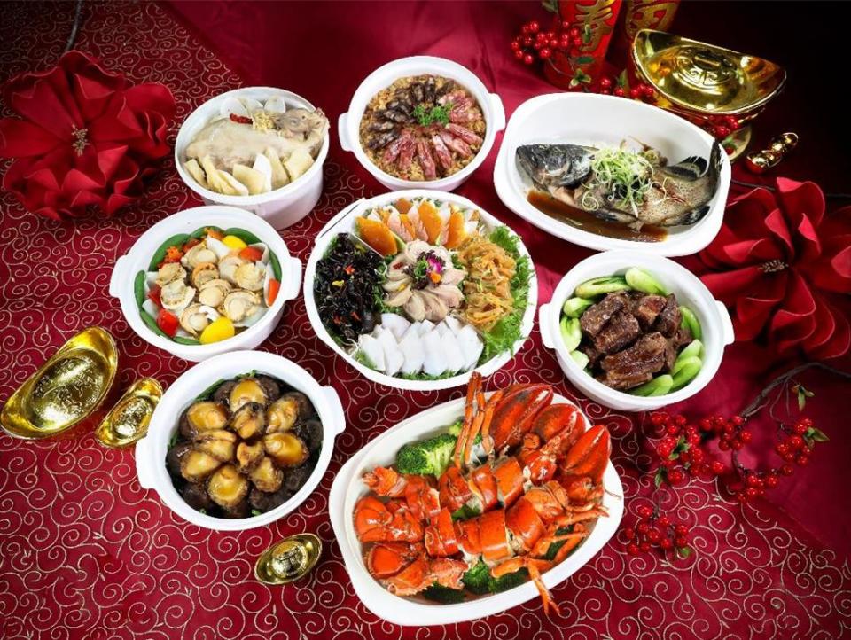 台中長榮桂冠酒店每年推出中式年菜外帶桌菜深受歡迎！圖／業者提供