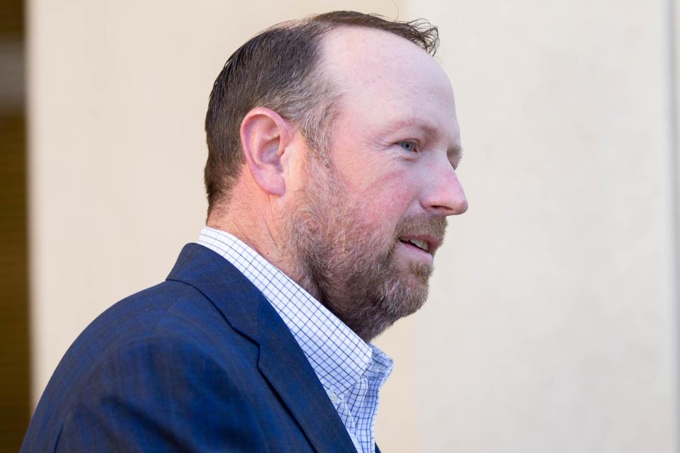 John "J.T." Burnette leaves the U.S. Courthouse after he was sentenced to three years in federal prison for public corruption charges Tuesday, Nov. 9, 2021. 