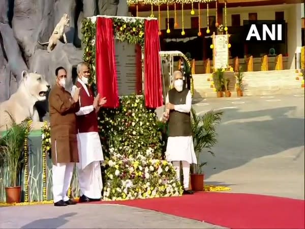 Prime Minister Narendra Modi inaugurates Sardar Patel Zoological Park in Gujarat on Friday. Photo/ANI