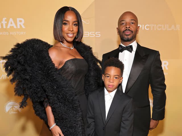 Matt Winkelmeyer/Getty Kelly Rowland, Tim Weatherspoon and son Titan