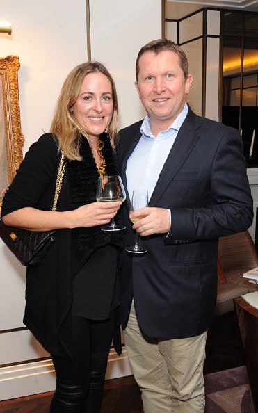 With her partner, Chris Jenkins - Credit: Getty