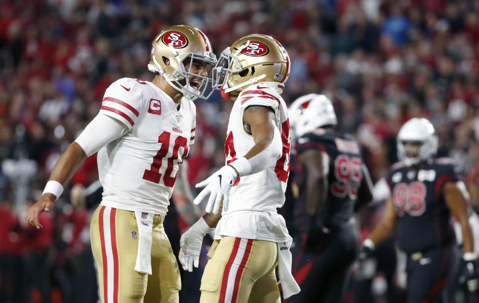 Jimmy Garoppolo and the 49ers have put the rest of the NFL on notice.  (Ralph Freso/Getty Images)