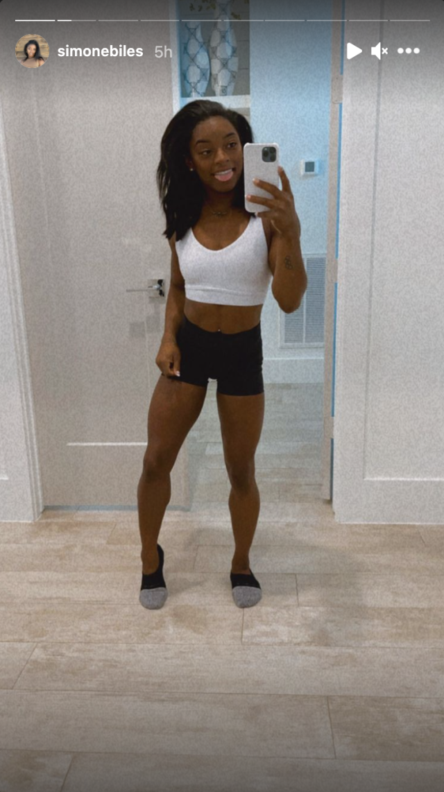 Simone Biles Reveals Her Killer Abs In A Crop Top In A Brand New