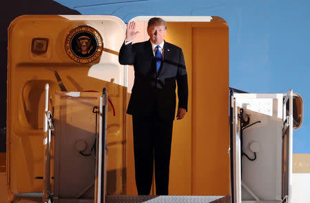 U.S. President Donald Trump arrives at Noi Bai Airport for the US-DPRK summit in Hanoi, Vietnam February 26, 2019. REUTERS/Kham/Pool