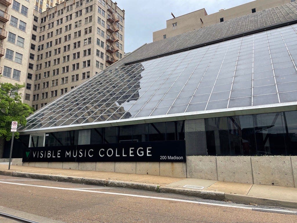 The Visible Music College building, located on Madison Avenue in Downtown Memphis, is photographed here on May 3, 2022.