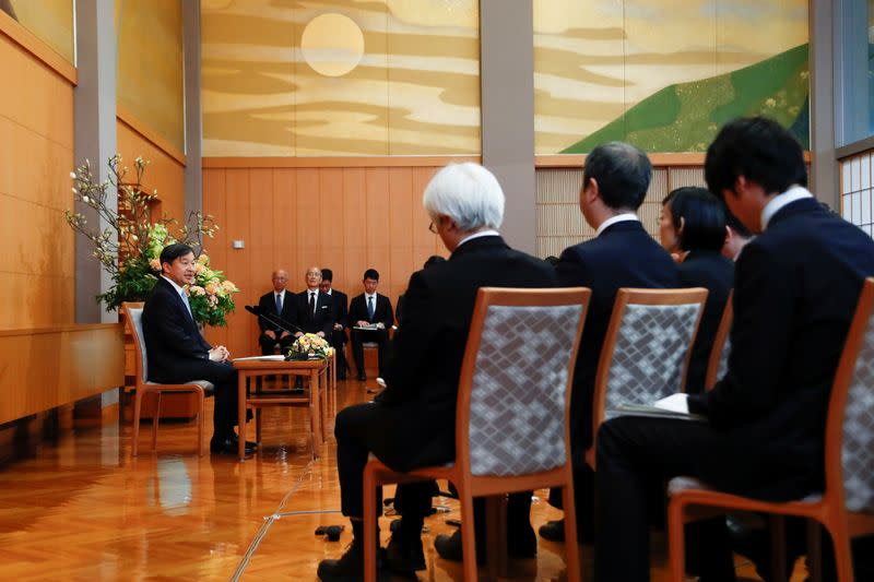 Japan's Emperor Naruhito speaks during a news conference on the occasion of his birthday in Tokyo