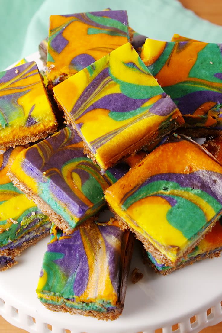 Tie Dye Cheesecake Bars