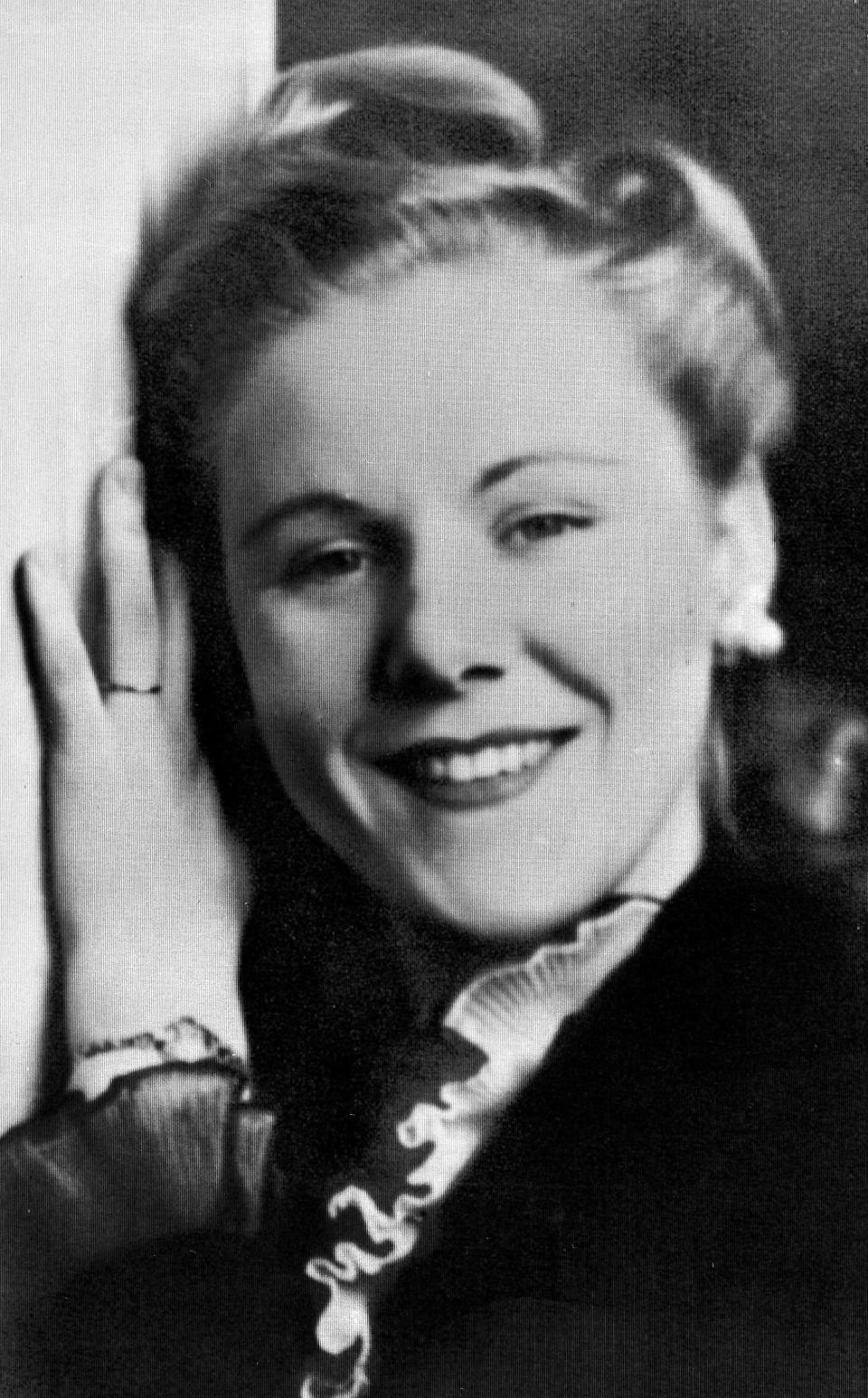 Viola Gregg is shown in this 1943 photo. She would go on to marry Anthony Liuzzo. The city of Detroit has dedicated a park and monument to Viola Liuzzo.