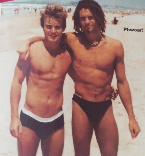 Gary Barlow Posts Nearly Naked Tbt Snap With Howard Donald In Speedos