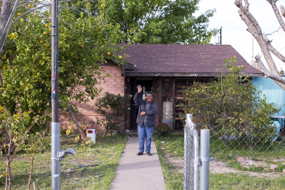 Blanca Abarca stands in her front yard on Feb. 27, 2020, in Phoenix.