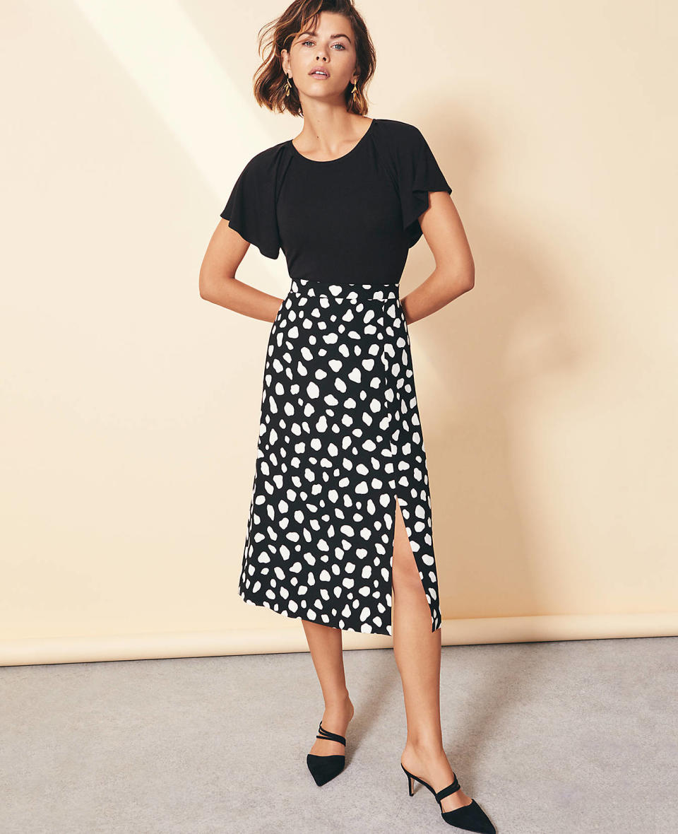 Leopard Print Slip Skirt. Image via Ann Taylor. 