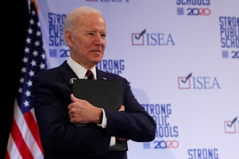 Democratic 2020 U.S. presidential candidate and former U.S. Vice President Joe Biden attends the ISEA (Iowa State Education Association) 2020 Legislative Conference West Des Moines, Iowa