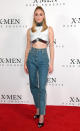 On May 22, the 'Game of Thrones' star demonstrated how to rock jeans on the red carpet. The actress wore a futuristic crop top by Louis Vuitton with high-rise jeans by the same brand. [Photo: Getty]