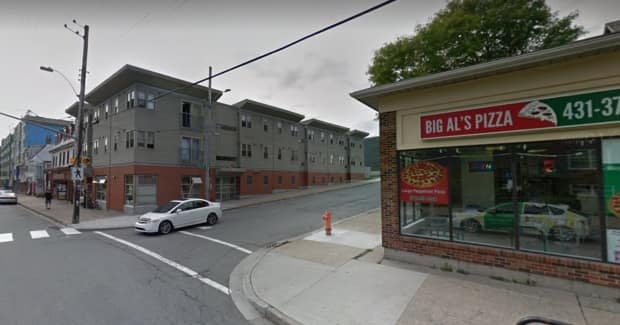 Troy Edward William Clayton punched Benjamin Lokeny on this corner of Halifax. Lokeny fell, hit his head on the sidewalk, and later died.  (Google Streetview - image credit)