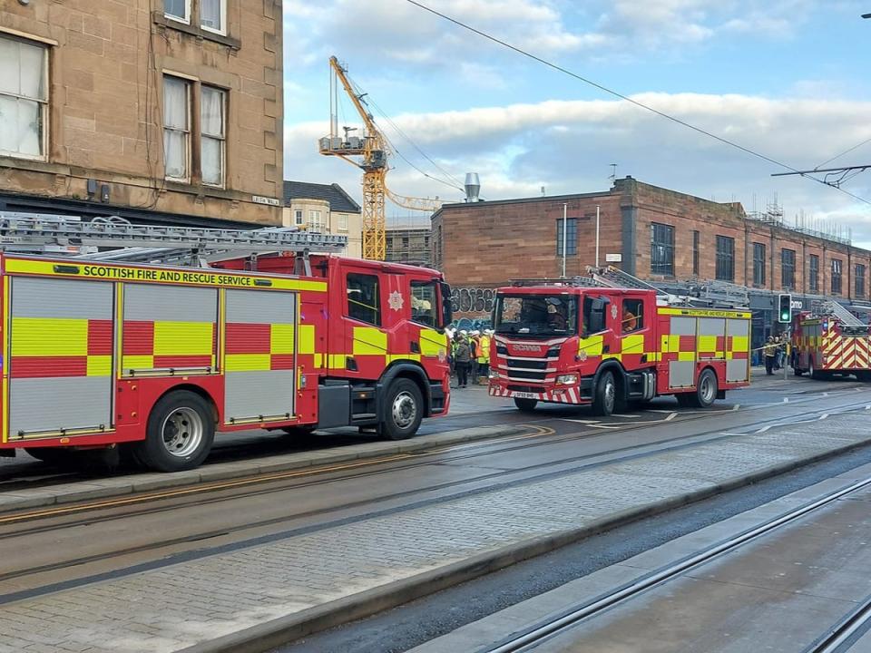 Emergency services have closed surrounding roads (Peter Hill/PA Wire)