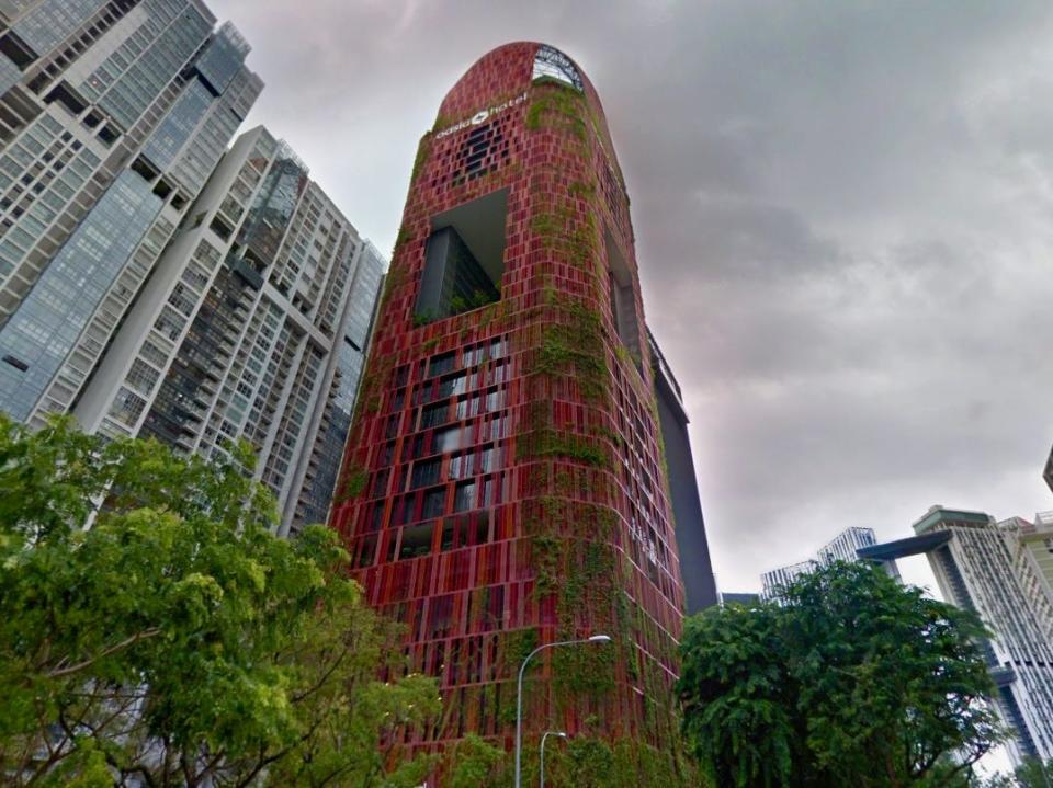 The building in July 2016, as viewed from Choon Guan Street.