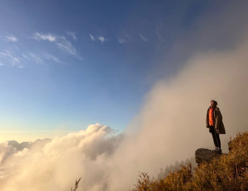 ▲邱偲琹與爸爸一起爬過合歡山，留下美好回憶。（圖／周子）