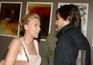 <p>Scarlett Johansson and her then-boyfriend Leto were seen together at the Soicher-Marin Gallery in 2004. The couple dated for just over a year. (Photo: Amy Graves/WireImage)</p>