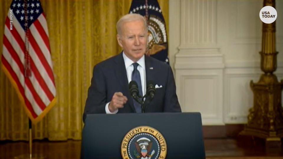 President Biden says he'll not send troops to Ukraine if Russia invades