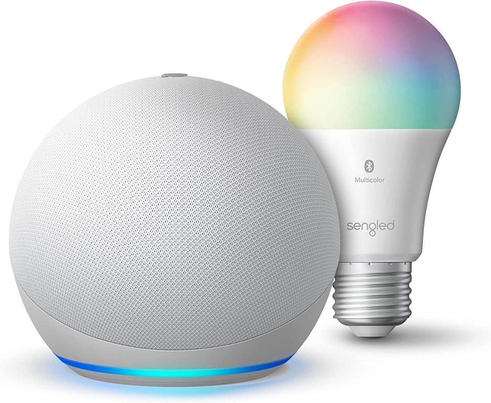 Echo Dot (4th Gen) with Sengled Bluetooth Color Bulb