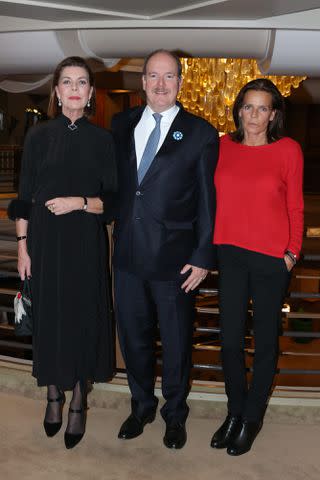 Princess Caroline, Prince Albert II and Princess Stéphanie.