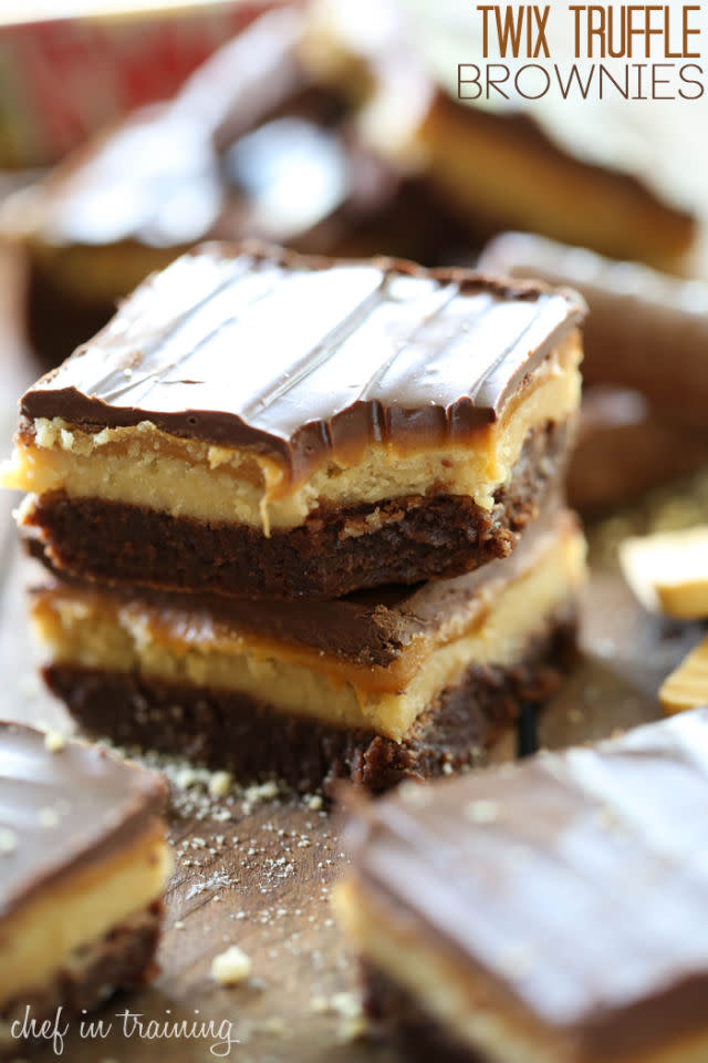 Twix Truffle Brownies