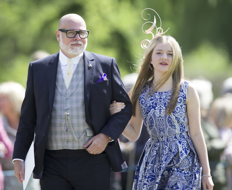 Gary Goldsmith and his daughter Tallulah at Pippa Middleton and James Matthews wedding (Rex)