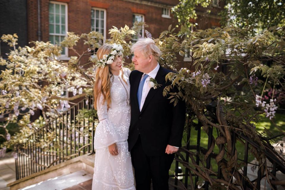 Boris Johnson and wife Carrie on their wedding day (PA Media)