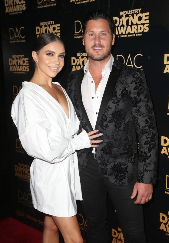 <p>IMAGO / ZUMA Wire</p><p>Move over, Dancing Baby! The two professional dancers best known for <em>Dancing With the Stars</em> welcomed their first child together on Jan. 10, announcing the arrival of their baby boy in <a href="https://www.instagram.com/p/CnSukKOPte1/?hl=en" rel="nofollow noopener" target="_blank" data-ylk="slk:a joint Instagram post;elm:context_link;itc:0;sec:content-canvas" class="link ">a joint Instagram post</a> with the caption, “Our world is forever changed.” Adorably, the little one is named Rome Valentin.</p>