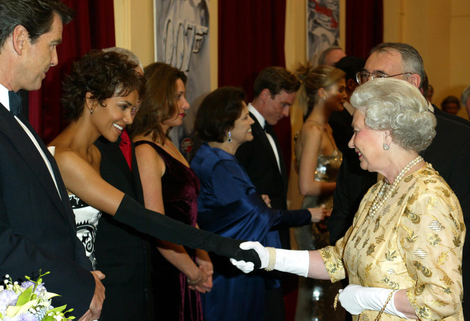 Queen Elizabeth II meets Halle Berry in 2002 (Reuters)